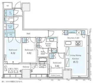 東京都千代田区三番町【マンション】の間取り