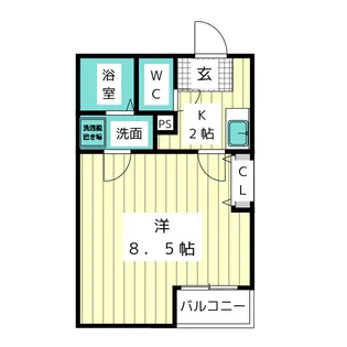 カントリー宝が丘【1階】の間取り