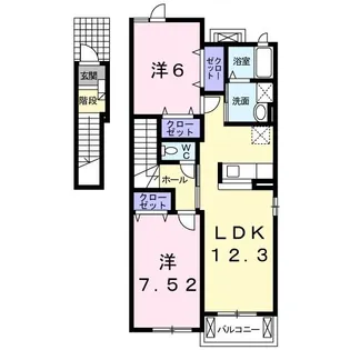 ア・モウトII【2階】の間取り