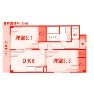 ラプランタン大藤【4階】の間取り