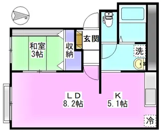 ロイヤルハイツII【2階】の間取り