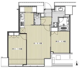 White Tower Hamamatsucho【18階】の間取り