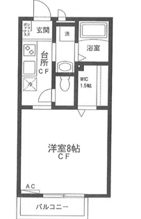 ワンズイースト【2階】の間取り