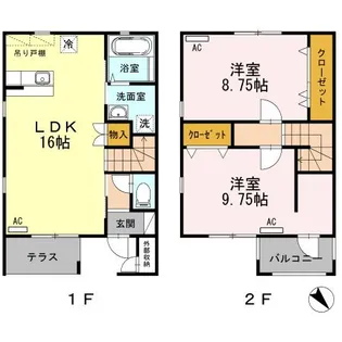 新潟県長岡市曙3【アパート】の間取り