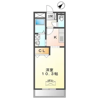 エクレールKAWAI【3階】の間取り