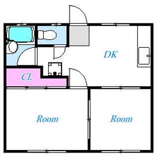 唐松ハイム【2階】の間取り