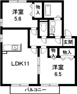 愛知県常滑市西之口3【アパート】の間取り