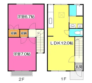 東京都東村山市諏訪町1【一戸建】の間取り