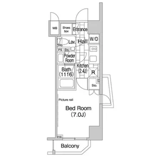 エルスタンザ平河町【7階】の間取り