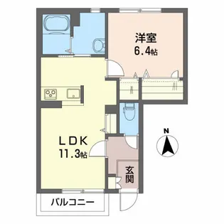 シャーメゾンカスケードIII【1階】の間取り