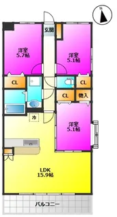 フルラージュ【5階】の間取り