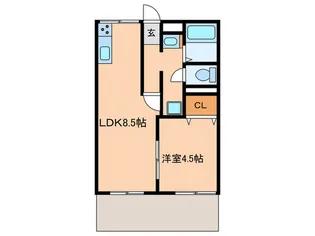 クレスト岩倉【1階】の間取り