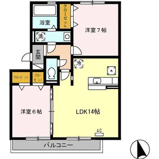 パルテール【2階】の間取り