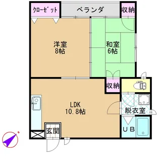 コーポみやま【1階】の間取り