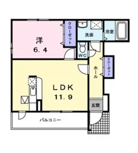 メリディオ操山【1階】の間取り
