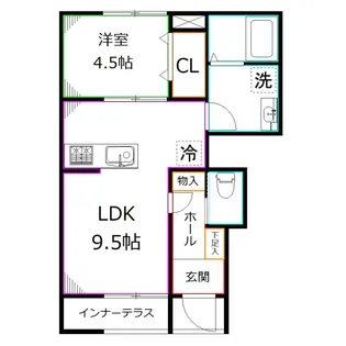 リーブルファイン小平仲町【1階】の間取り