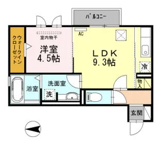 cle du bonheur(クレドボヌール)【1階】の間取り