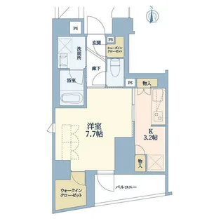 フェルクルール秋葉原【6階】の間取り