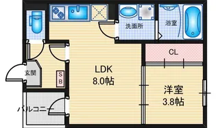 Y&C高畑【2階】の間取り