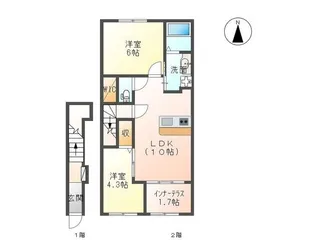 AグランドパレスII【2階】の間取り