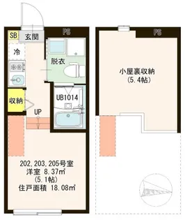 ハーモニーテラス一ツ家IX【2階】の間取り