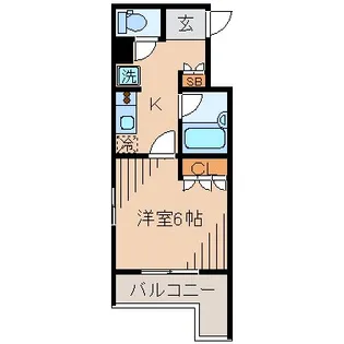 VIVRE横浜白楽弐番館【6階】の間取り