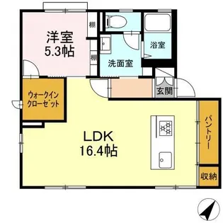 クレストパレス B棟【1階】の間取り