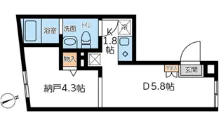 コンポジット早稲田【1階】の間取り
