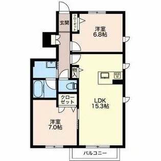 メゾン芝宮【1階】の間取り