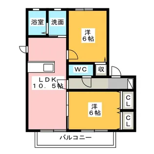 ヴァンベールA B【1階】の間取り