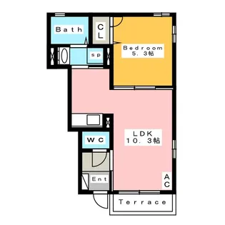 スカイウォード I(Skyward)【1階】の間取り