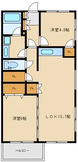 コンフォートS【2階】の間取り