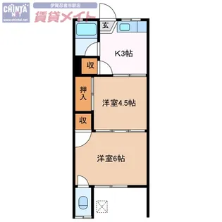 マンション大関【1階】の間取り