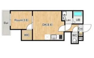 ジーメゾン北野田レリウス【3階】の間取り