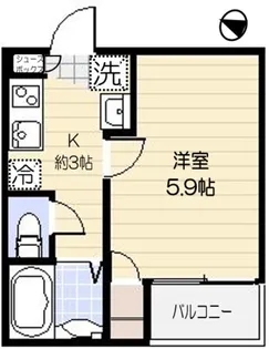 ジェンティーレ三軒茶屋【2階】の間取り