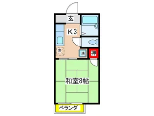 サングリ-ン東海【1階】の間取り