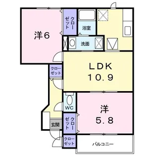 ラ・フォーレII【1階】の間取り