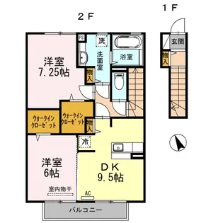 シオンヒルズII【2階】の間取り