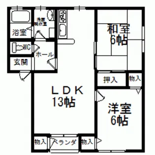 コーポマルミツ【1階】の間取り