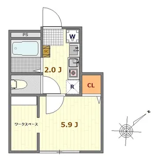 シーエス飛田給【1階】の間取り