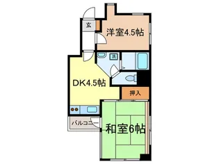 パレス内田6号館【5階】の間取り