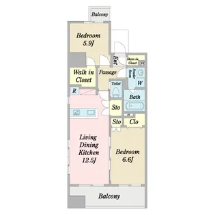 Culpaddy幕張【8階】の間取り