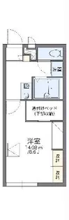 レオパレスこだま【2階】の間取り