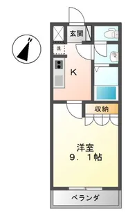 シャトー・中之庄【2階】の間取り