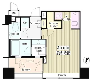 クオリア広尾【8階】の間取り