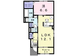 コパン B【1階】の間取り