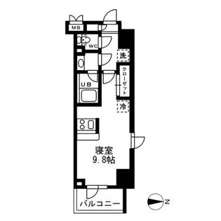 レジディア亀戸【11階】の間取り