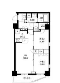 ザ・レジデンス三ノ輪II【6階】の間取り