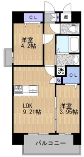 グランステディ城東中央【3階】の間取り