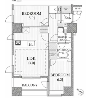 プレシス八丁堀リバーフロント【3階】の間取り